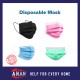 3 Ply 4 Ply Face Mask Disposable with Ear Loop 3 Layers 4 Layers Color Mask Black Pink 【MSIA STOCK】