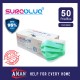 SureBlue 3ply Medical Mask Surgical Mask Disposable Face Mask Activated Carbon Mask (Ear Loop) - 50Pcs