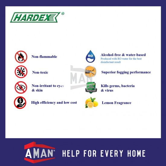 HARDEX Fog And Smoke Disinfectant For Fogging Machine Ready To Use 5L HD-1805-FSR