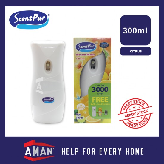 ScentPur Instant Matic Dispenser Spray Set With 2AA Battery 300ml Scent Pur