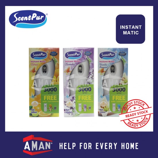 ScentPur Instant Matic Dispenser Spray Set With 2AA Battery 300ml Scent Pur