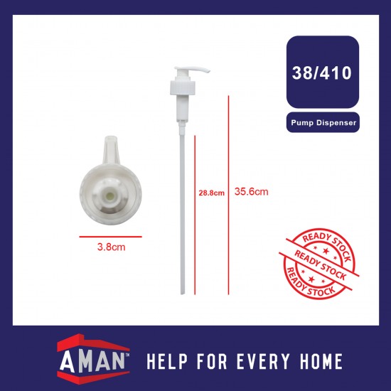 Pump Dispenser 38mm Pump Head for Detergent Sanitizer Alcohol Liqiud 1 to 5L suitable for hand satinizer detergent