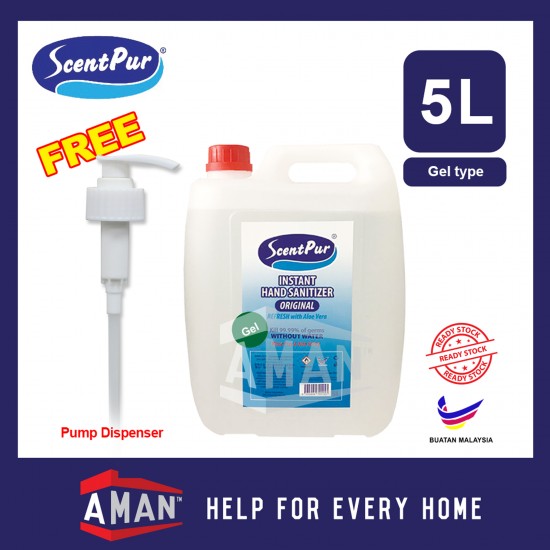 ScentPur Instand Hand Sanitizer Sanitiser Drum Tin 5G Gel Type Refill Pack Scent Pur
