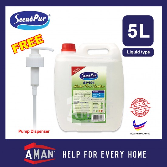 ScentPur Instand Hand Sanitizer Sanitiser Drum Tin 5L Liquid Type Refill Pack