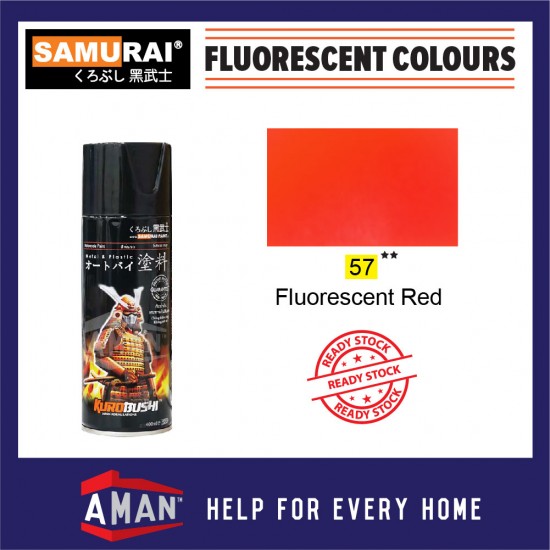 Samurai Spray Paint Fluorescent Colour 400ml No: 53 to 58