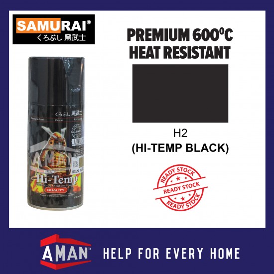 Samurai H2 Hi-Temp Tahan Panas High Temperature Motor Exhaust H1 Silver / H2 Black 300ml
