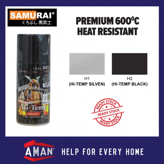 Samurai H2 Hi-Temp Tahan Panas High Temperature Motor Exhaust H1 Silver / H2 Black 300ml