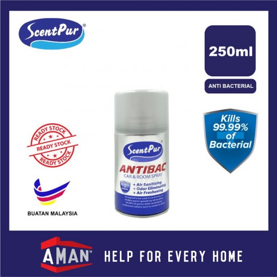 ScentPur Antibac Car & Room Spray 250ml Tested By SIRIM