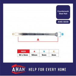 AMAN Concreate Nail Wall Nail Paku Simen Paku Cement Paku Dinding Paku Batu 15mm 20mm 25mm 30mm 40mm 50mm