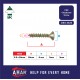AMAN MK CSK Screw Wood Chipboard Screw Driving Counter Sunk Flat Head Yellow Zinc Coated Skru Kayu Kualiti 10-50mm