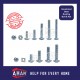 AMAN Gavalnised Steel Roofing Bolt & Nut 1/4" 3/16"
