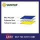 SUNTUF Waterproof Ready Made Tarpaulin Sheet Canvas Blue Yellow 30ft X 40ft
