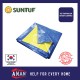 SUNTUF Waterproof Ready Made Tarpaulin Sheet Canvas Blue Yellow 30ft X 40ft