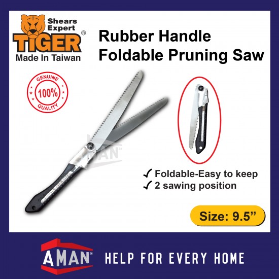 Tiger Rubber Handle Foldable Pruning Saw
