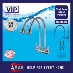 ViP SUS-304 Stainless Steel Flexible Double Wall Sink Tap - SS-3633