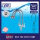 ViP SUS-304 Stainless Steel Flexible Double Pillar Sink Tap - SS-3688