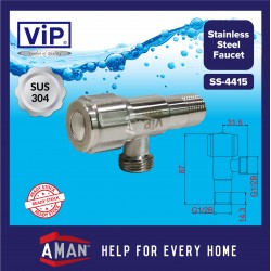 ViP SUS-304 Stainless Steel Quarter Turn One Way Angle Valve - SS-4415