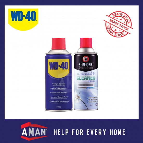 WD-40 Combo Set (277ml + 3InOne Air Conditioner Cleaner)