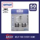 aman 370 Security Hardened Shackle Chrome Anti Cut Padlock 50mm / 60mm